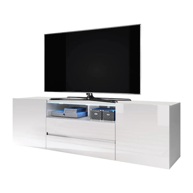 TV-Schrank Bros Weiß matt / Weiß glänzend