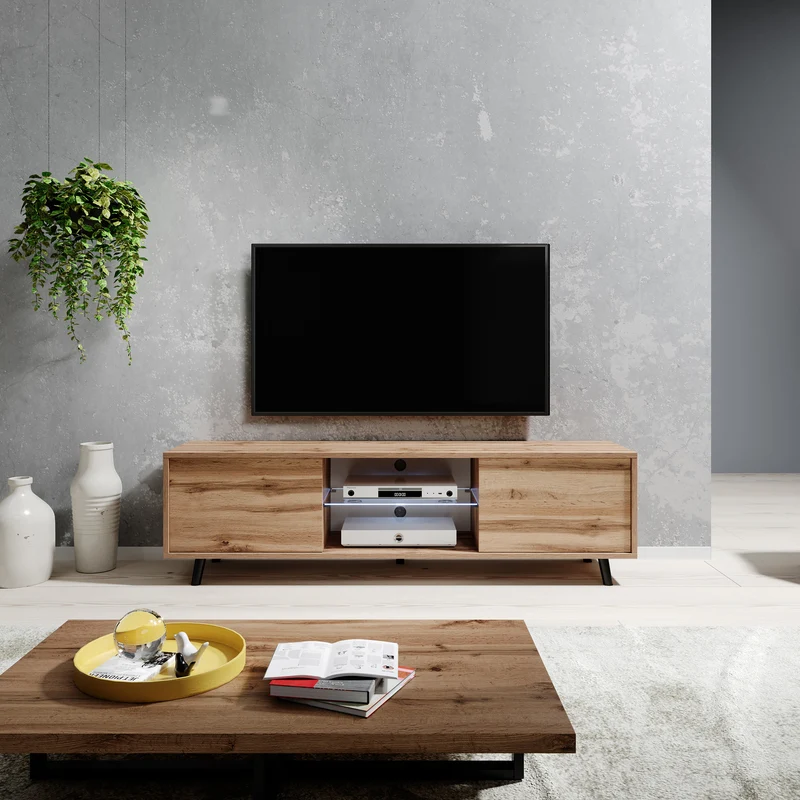 TV-Schrank Lefyr 140 cm Wotaneiche