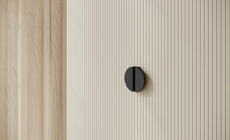 Zweiflügeliger Kleiderschrank Moonir mit Kleiderstange und Regalen, 100 cm, Grau-Beige