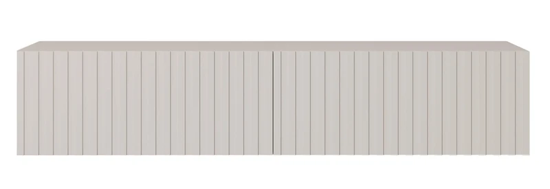 TV-Schrank Telire 138,6 cm Grau-Beige mit Lamellenfront
