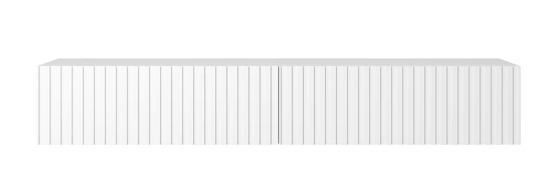 TV-Schrank Telire 175 cm Weiß mit Lamellenfront