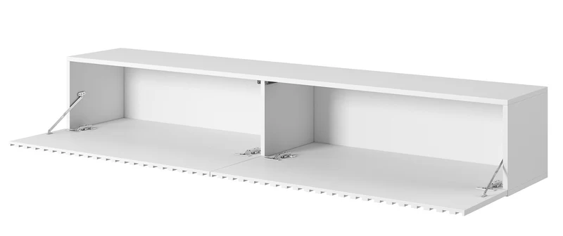 TV-Schrank Telire 175 cm Weiß mit Lamellenfront