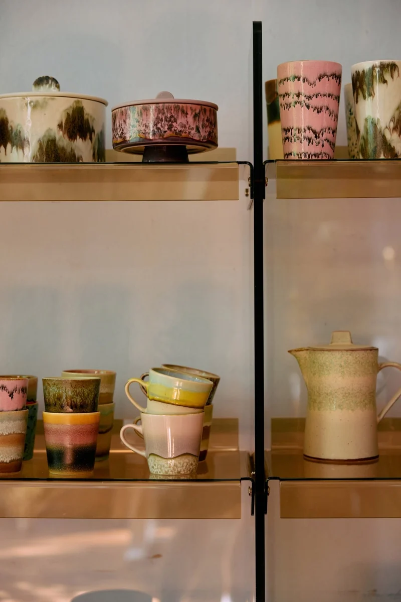 70's Ceramics: Americano Tassen Rococo, Set von 4, 270ml