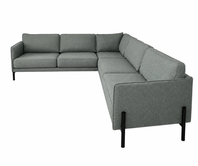 Moderna Ecksofa - Stoff Grau/Blau