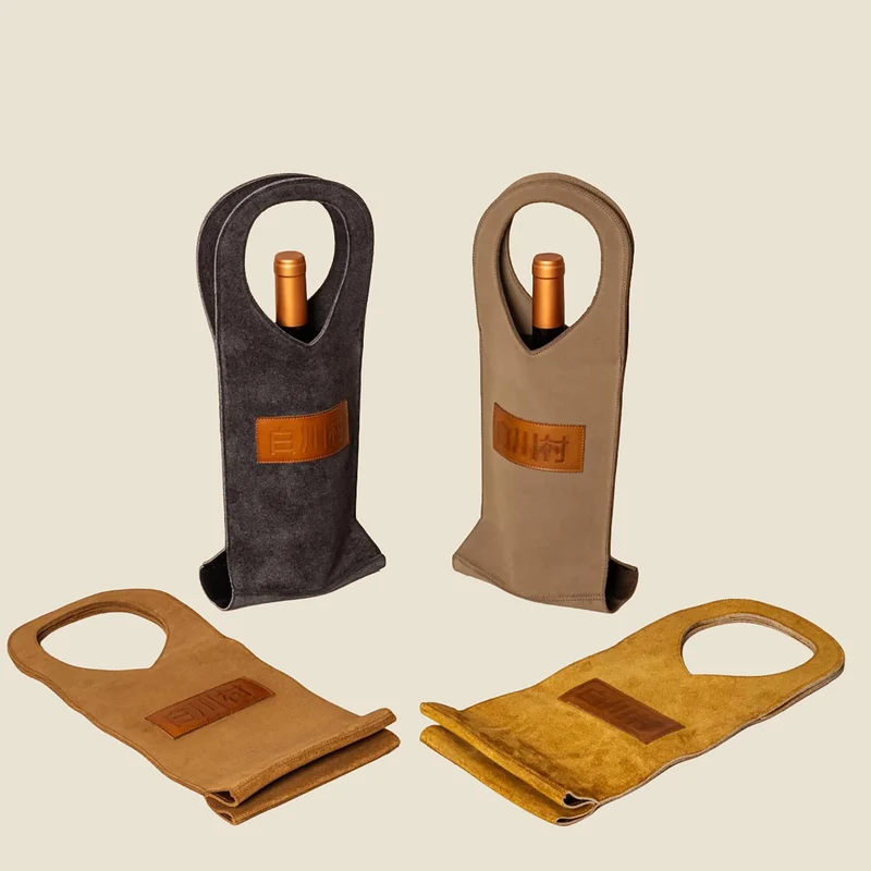 Flaschenträger aus Leder für eine Flasche