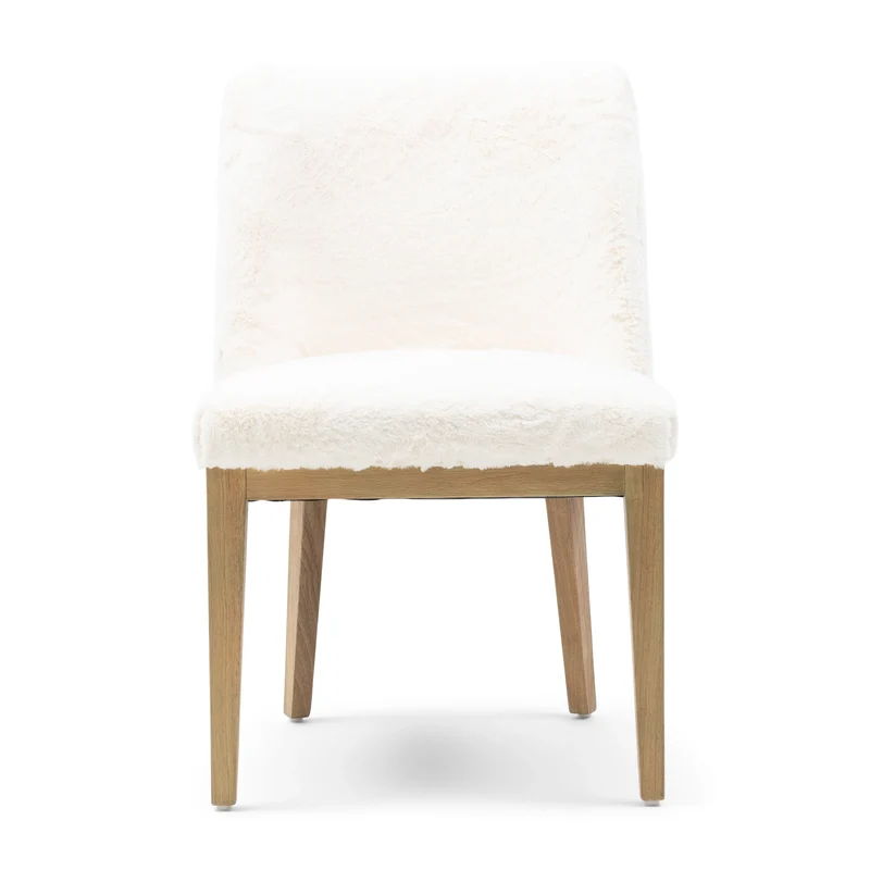 Riviera Maison Esszimmerstuhl Whistler – ohne Armlehnen DC Faux Fur Snow
