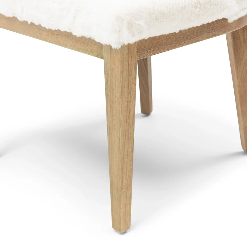 Riviera Maison Esszimmerstuhl Whistler – ohne Armlehnen DC Faux Fur Snow