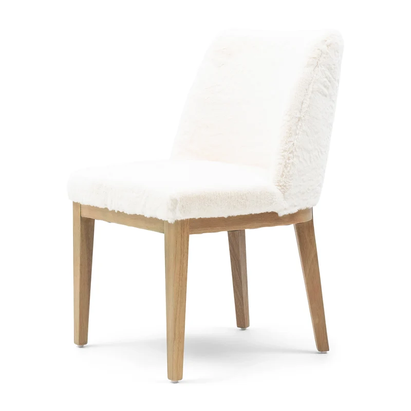 Riviera Maison Esszimmerstuhl Whistler – ohne Armlehnen DC Faux Fur Snow