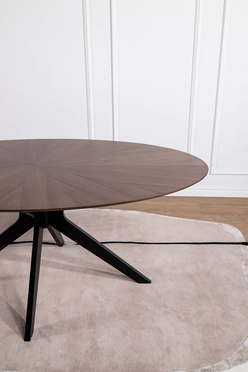 Ovaler Tisch Odilio 180x110 cm Nussbaum