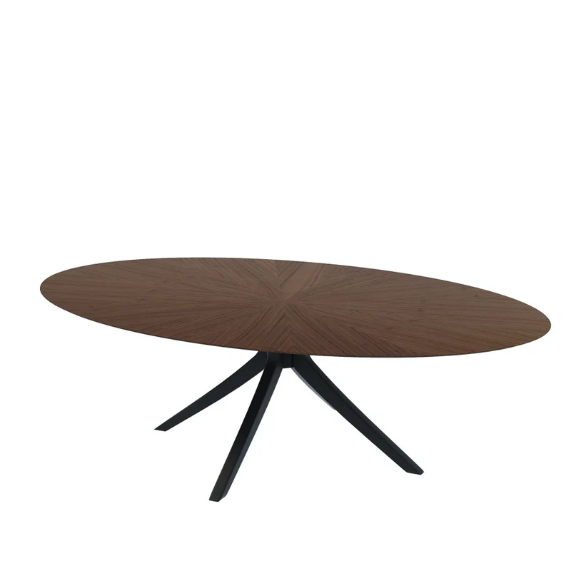 Ovaler Tisch Odilio 180x110 cm Nussbaum