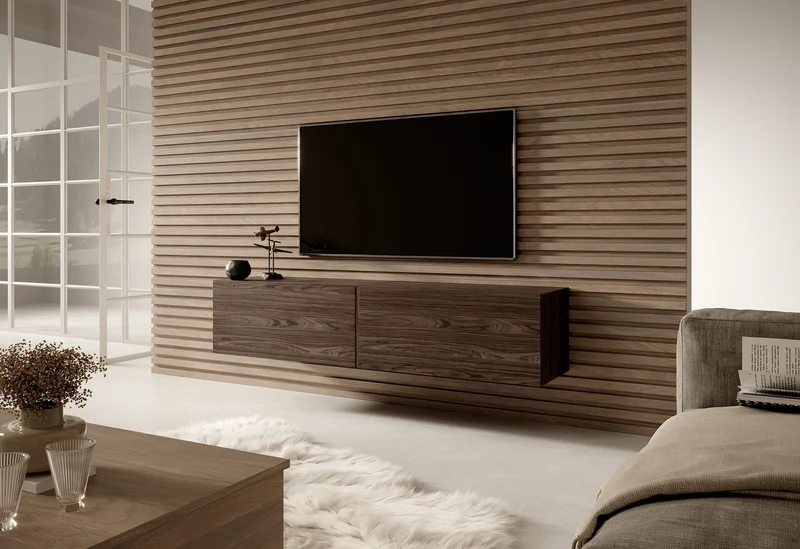 TV-Schrank Bisira 140 cm Nussbaum