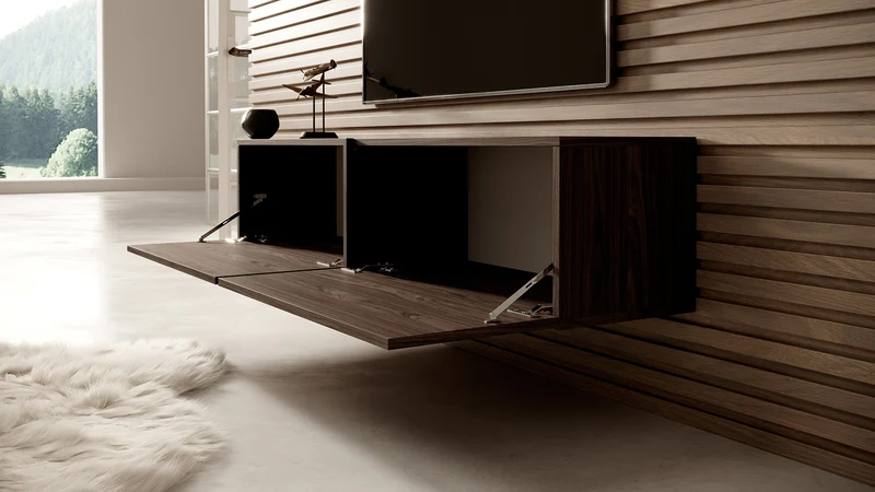 TV-Schrank Bisira 140 cm Nussbaum
