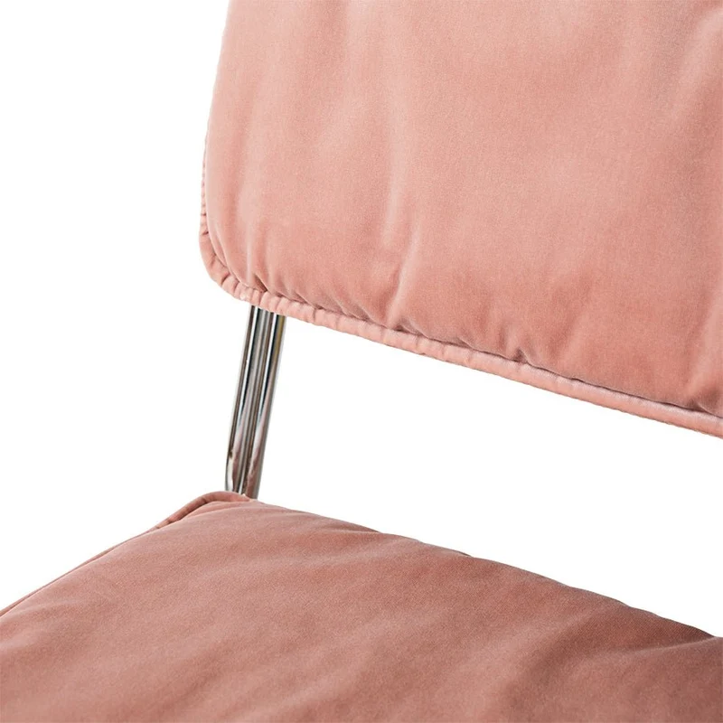Endless dining chair: velvet, lychee pink