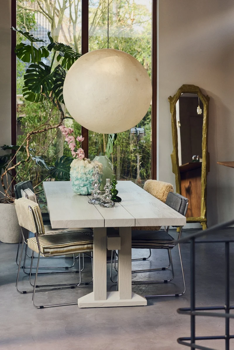 Endless dining chair: stripe, sunflower