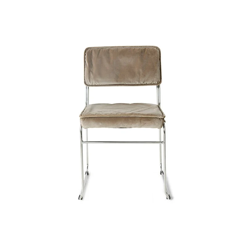 Endless dining chair: velvet, dirty chai