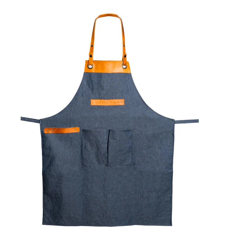Grill Outdoor Schürze Denim / Leder