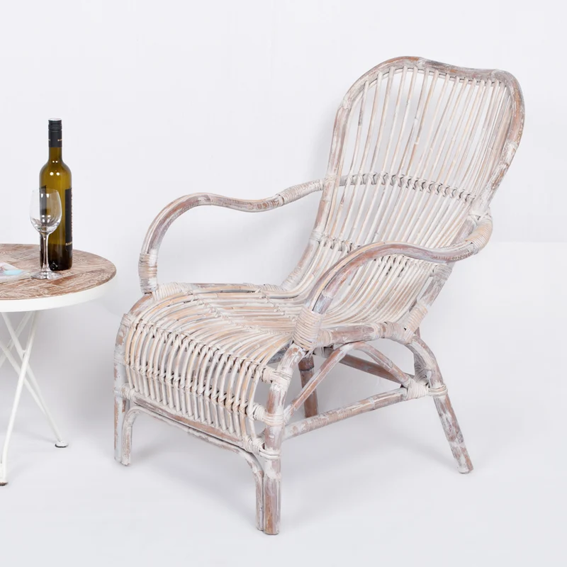 Rattan Sessel SUMATRA White Wash ca. 66x88x82cm (BxHxT)