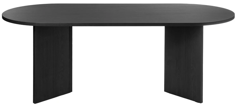 Esstisch Ovo oval 204 cm Esche Portland Schwarz