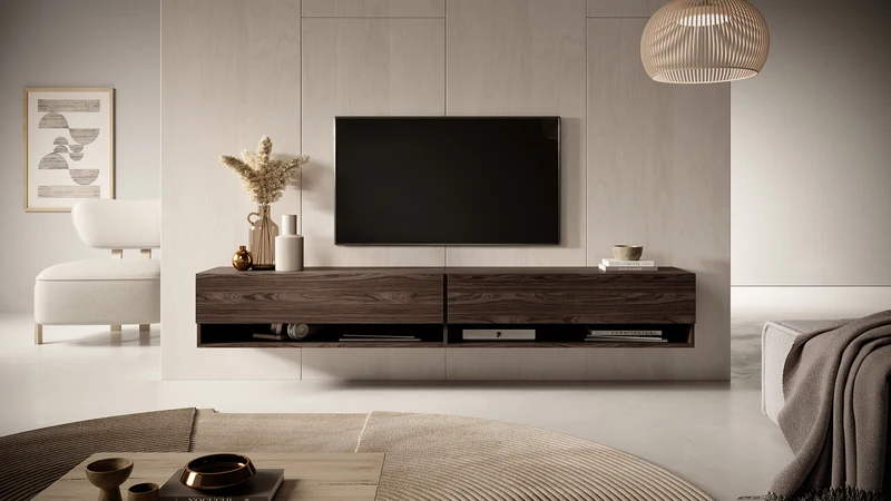 TV-Schrank Mirrgo 200 cm Nussbaum