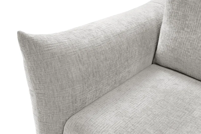 Dreisitziges ausklappbares Sofa Candeiro mit Stauraum, grauer Chenille-Bezug