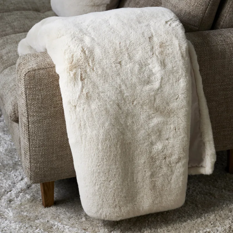 Heather Faux Fur Throw 180x130cm