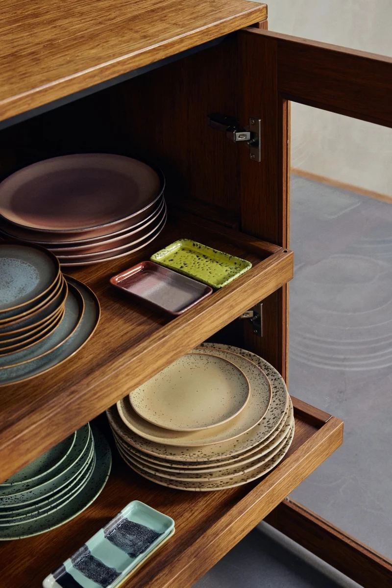 70's ceramics: Dessertteller, Grit (Set von 2)