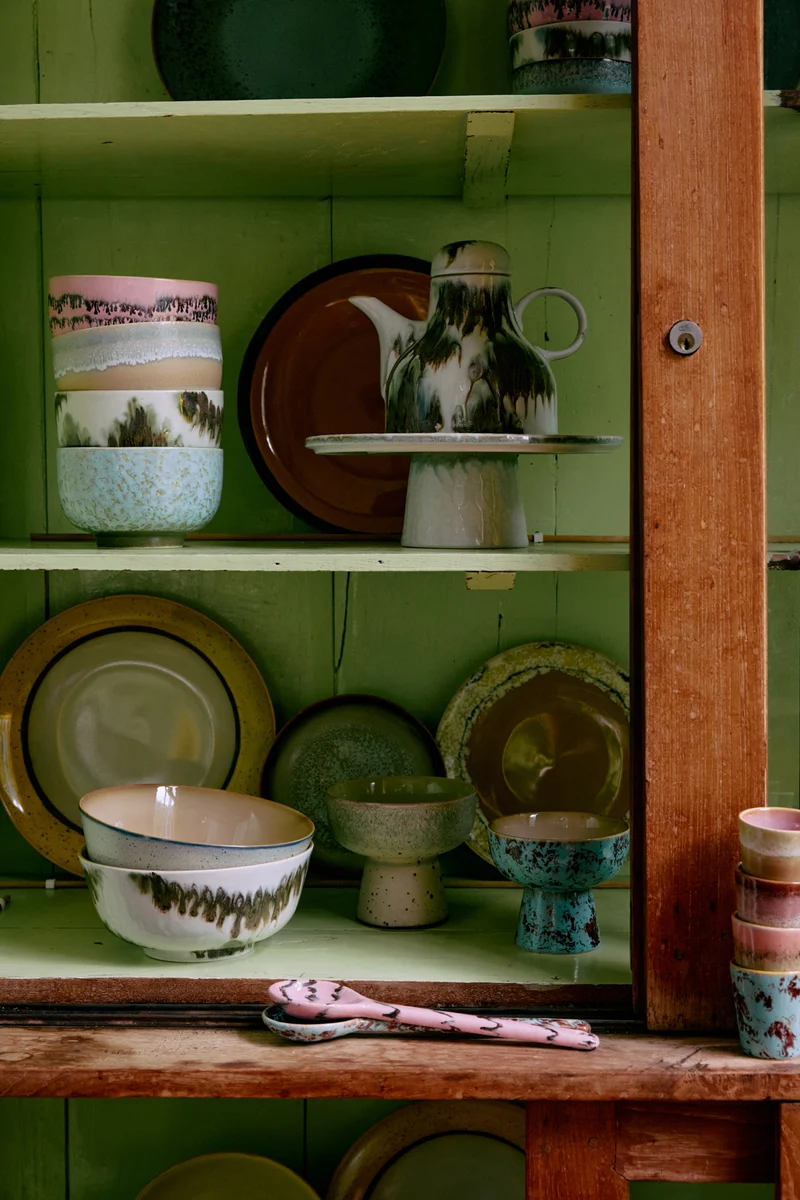 70's ceramics: Nudelschalen, minimalist (set von 2)
