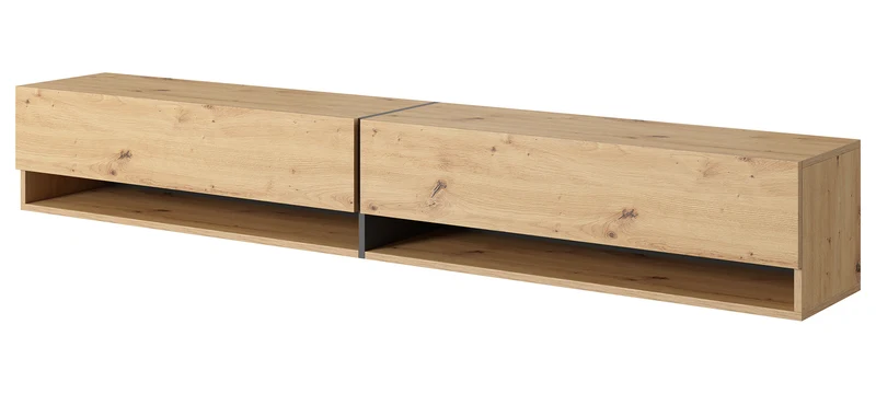 TV-Schrank Mirrgo 200 cm Artisan Eiche mit grafitfarbenen Einsätzen