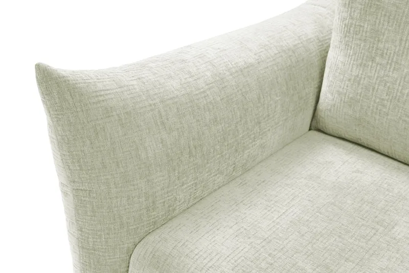 Dreisitziges ausklappbares Sofa Candeiro mit Stauraum, cremefarbenes Chenille