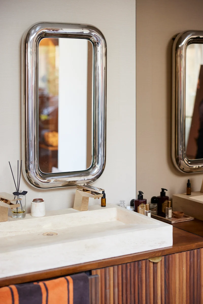 Chubby chrome mirror 80x45cm
