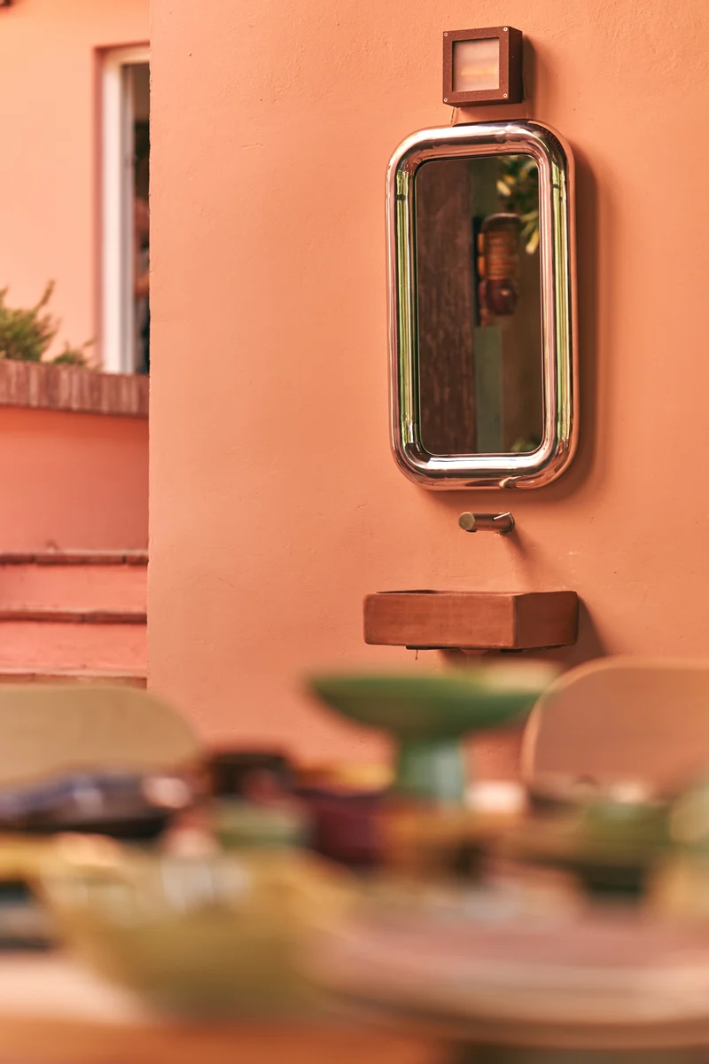 Chubby chrome mirror 80x45cm