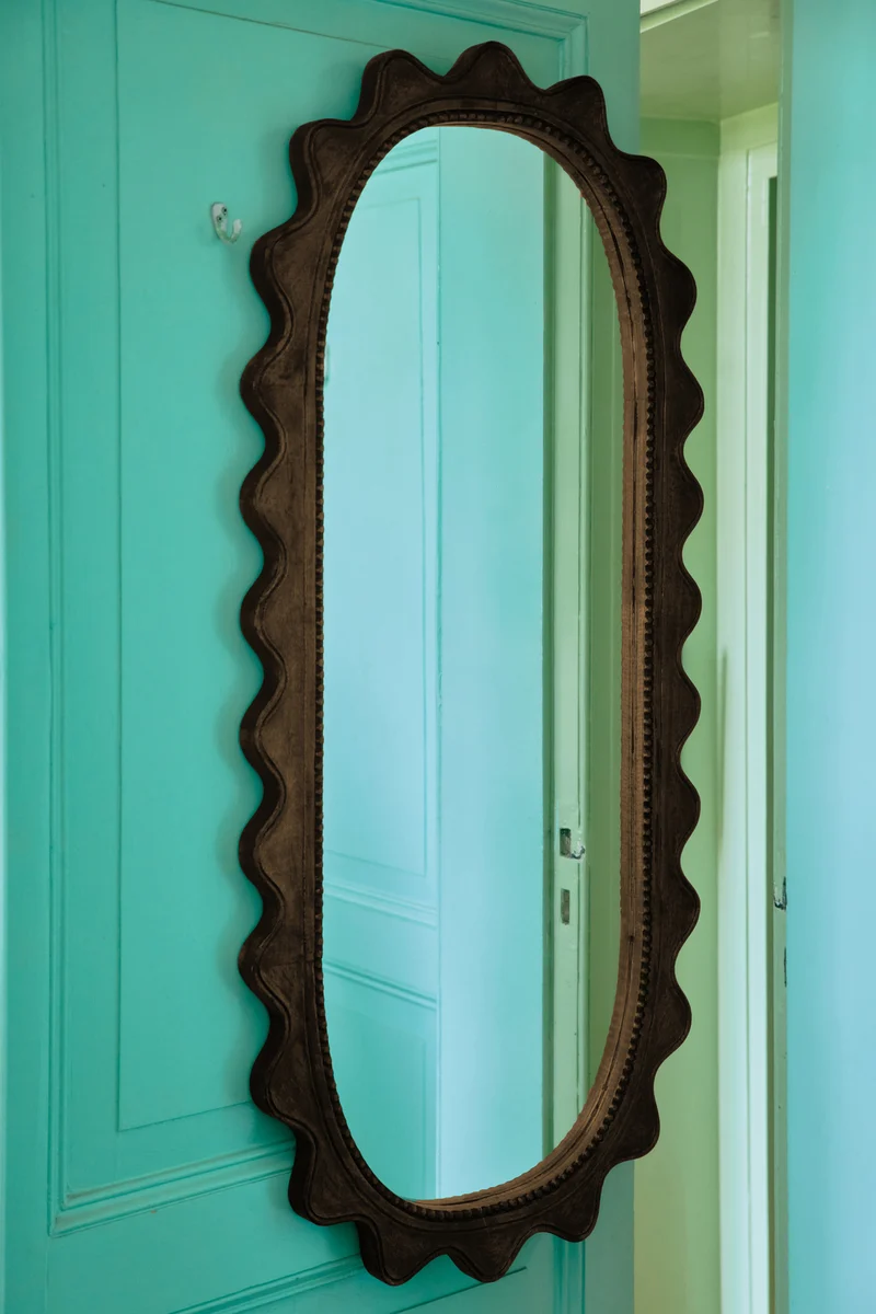 Wooden ripple mirror 135x61cm
