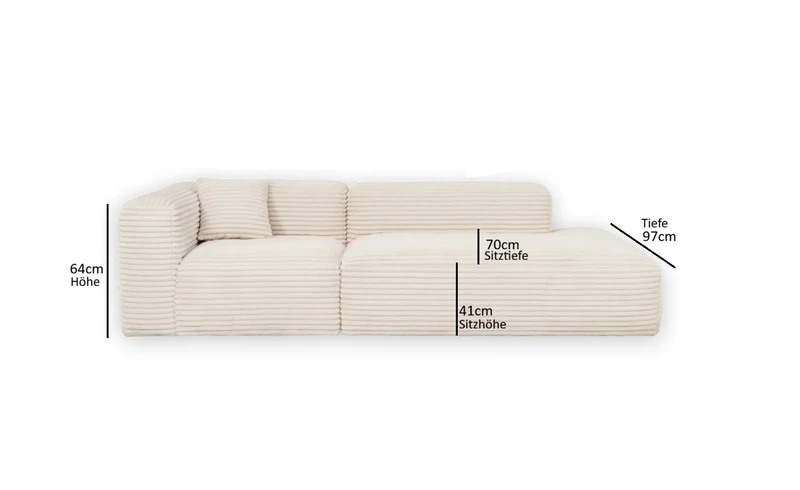 Moon Modulsofa - Stoff Perfect Harmony Creme