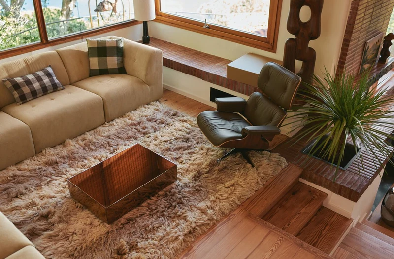 Mirror Block Coffee Table Smokey Brown 80x55cm