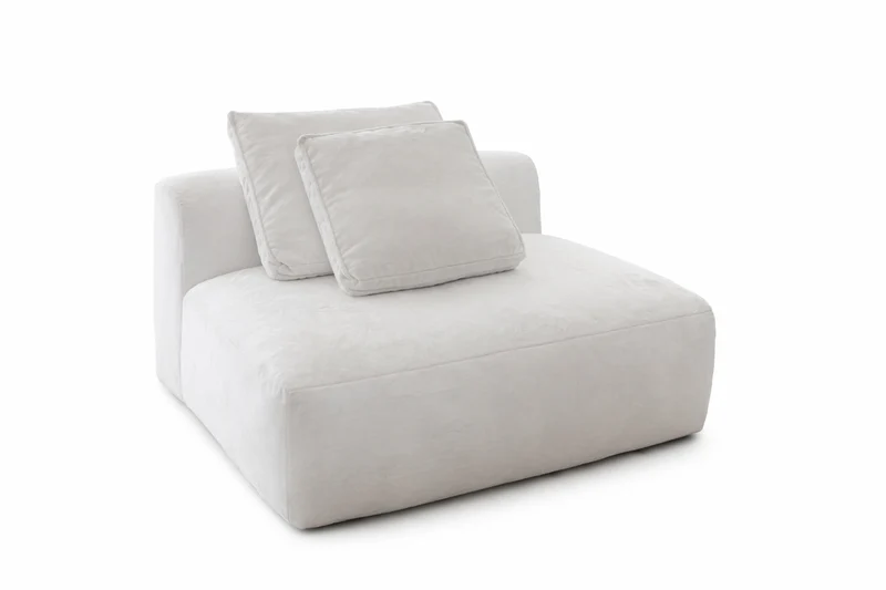 Luna Big Chair - Stoff Everest White