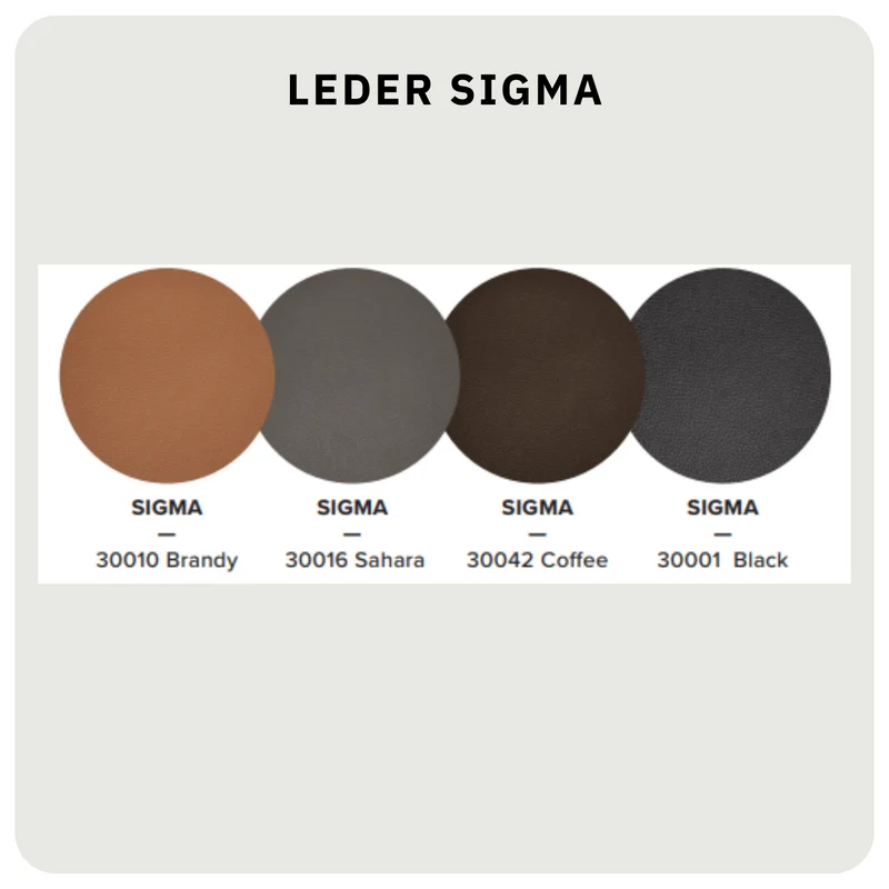 Rasmus Fußhocker - Leder Sigma Brandy | Gestell Esche Moor Geölt