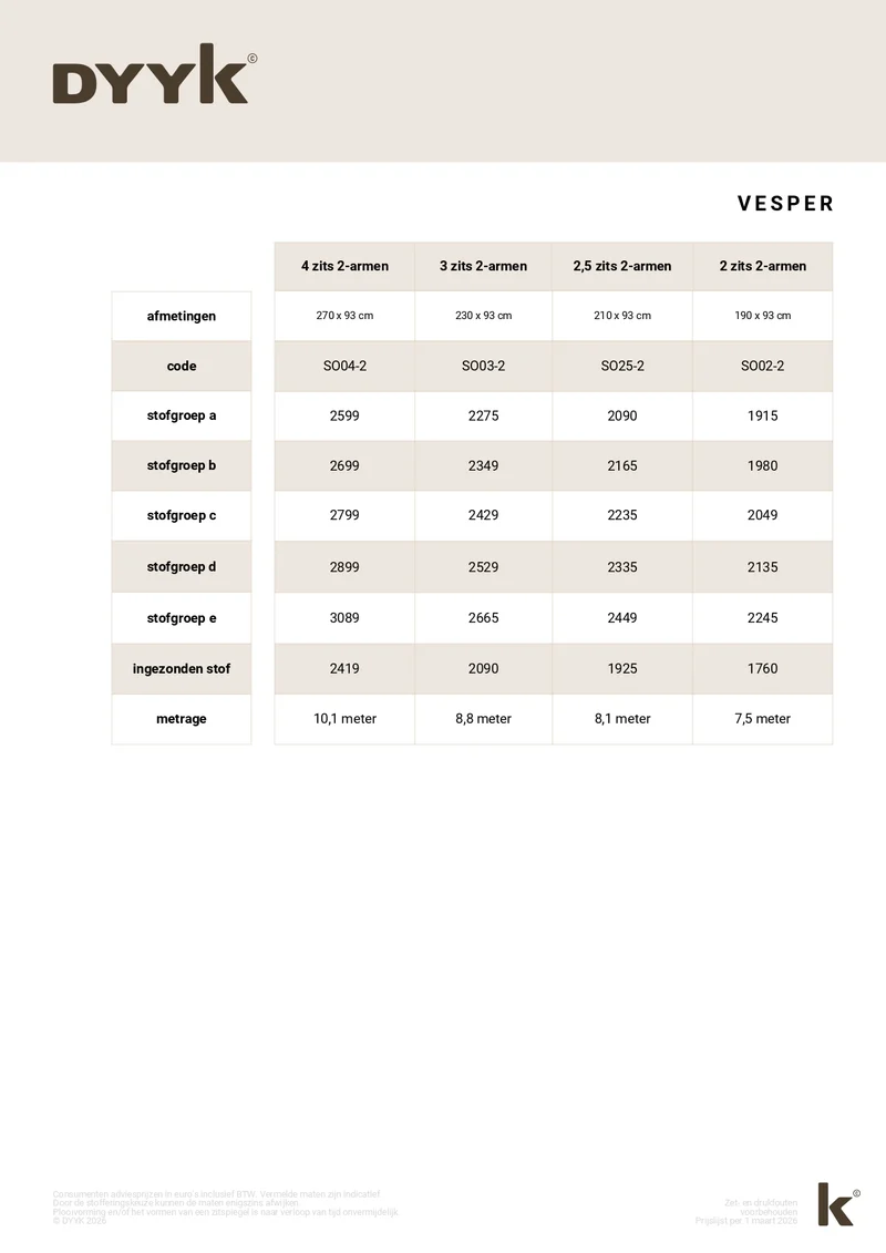 Sofa Vesper