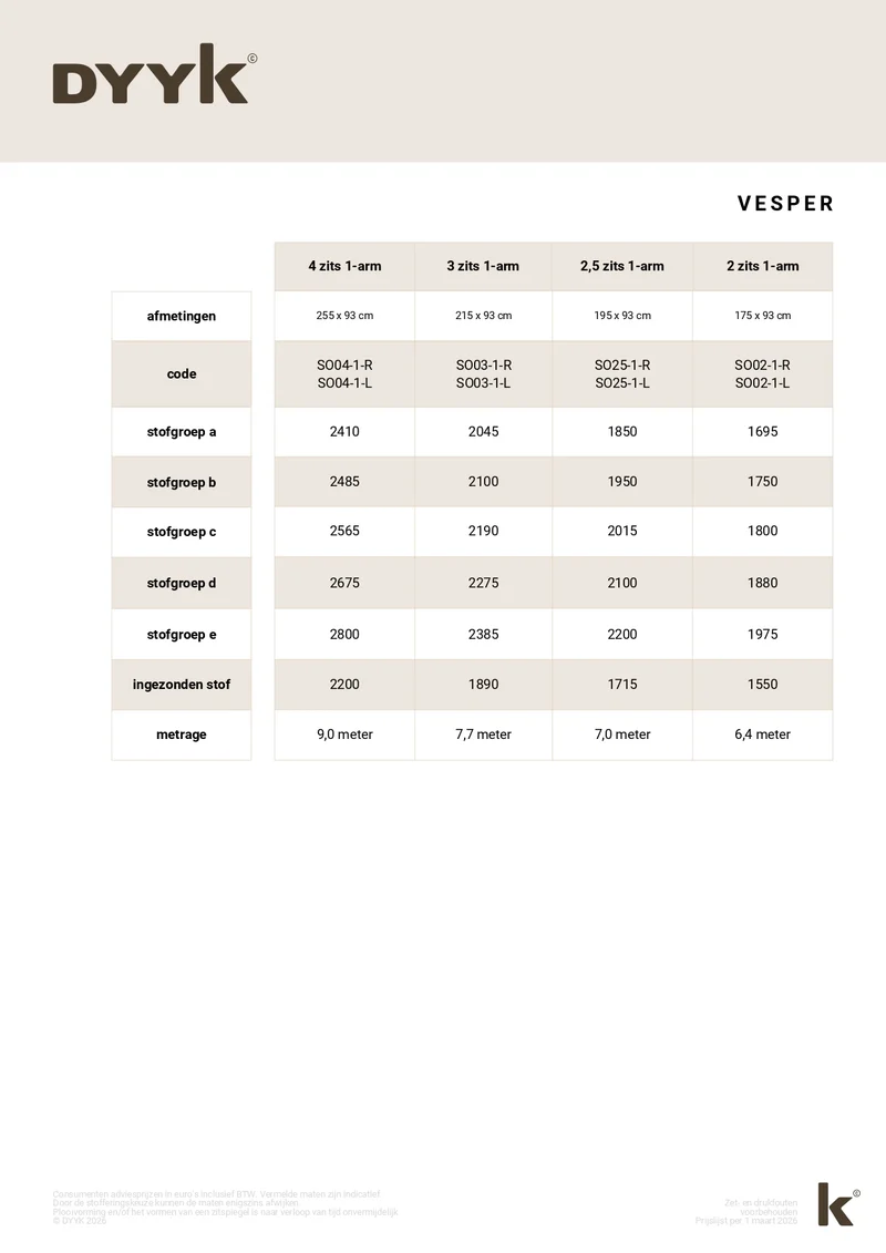 Sofa Vesper