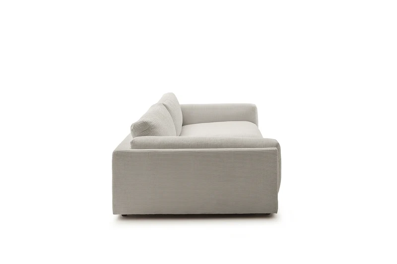 KAWOLA Big Sofa RAINA Cord steingrau