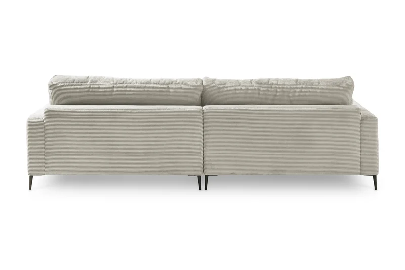 KAWOLA Ecksofa CARA Sofa Cord hellgrau