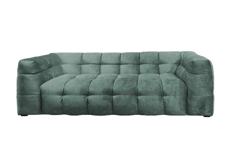 KAWOLA Sofa ROSARIO Velvet petrol