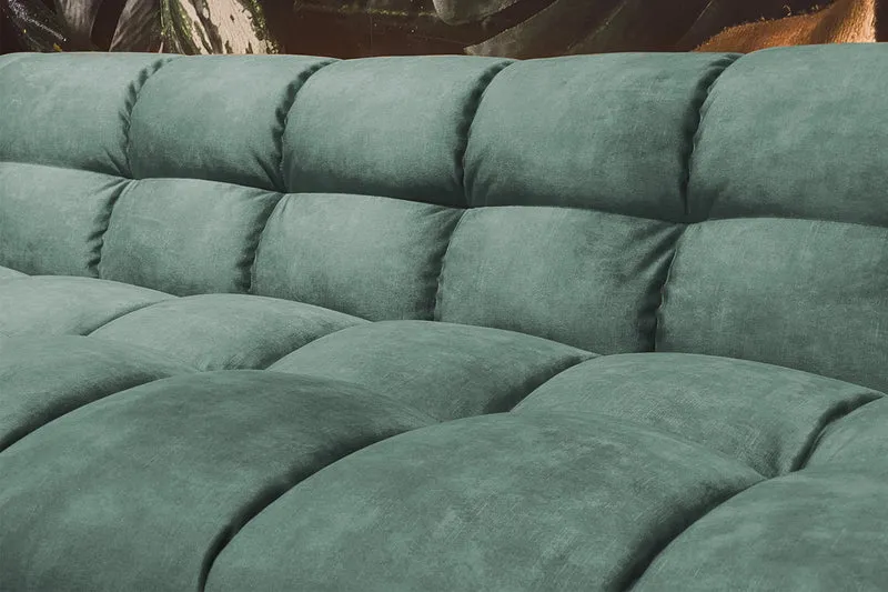 KAWOLA Sofa ROSARIO Velvet petrol