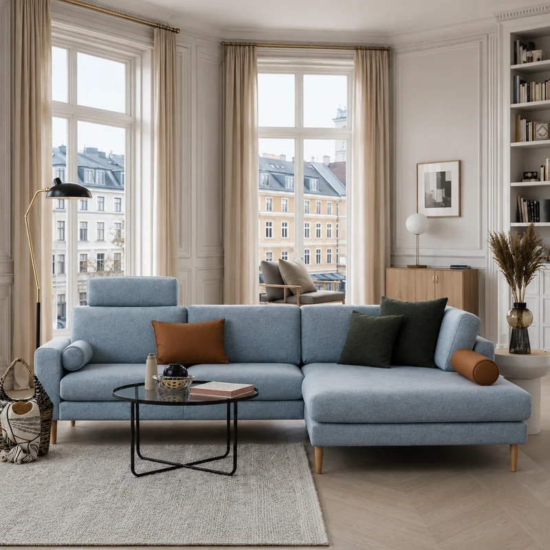 Louise Modulsofa - Mit XL Maxi Modul Rechts - Stoff Brema Niagara
