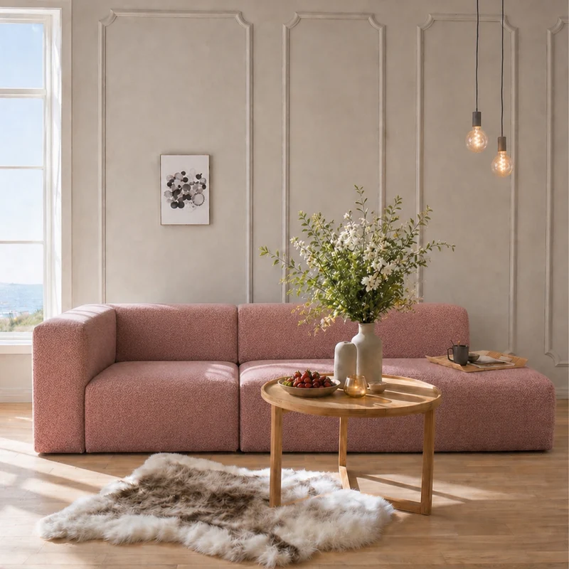 Moon Modulsofa - Stoff Perfect Harmony Altrosa