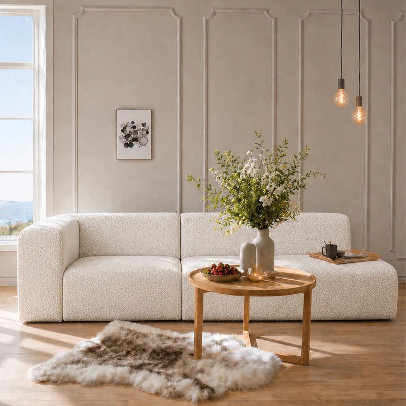 Moon Modulsofa - Stoff Perfect Harmony Creme