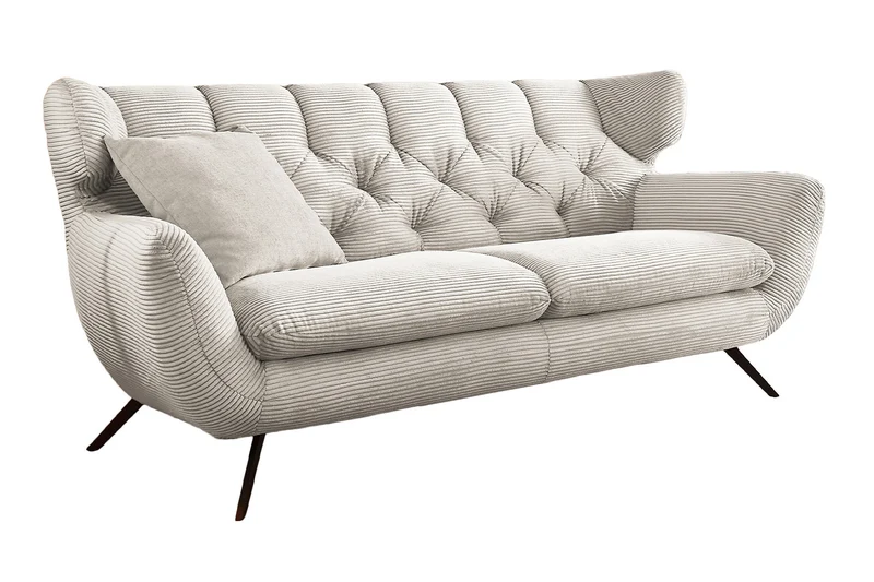 KAWOLA Sofa CHARME Cord cremeweiß