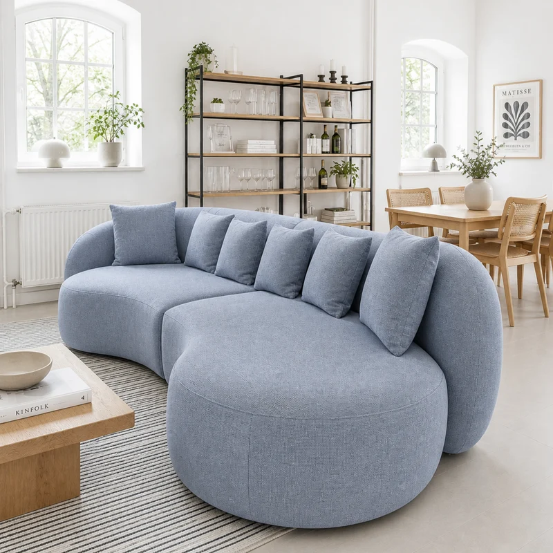 Bue Modulsofa - Stoff Shadow Sky