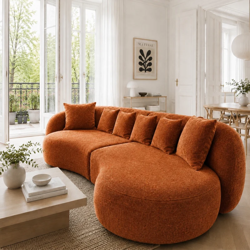 Bue Modulsofa - Stoff Terranova Orange