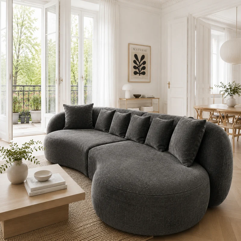 Bue Modulsofa - Stoff Terranova Anthracite