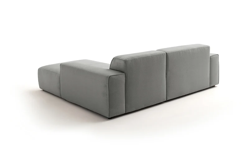 KAWOLA Sofa RANI Ecksofa Feincord grau